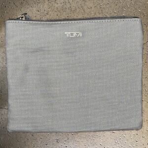 TUMI Gray Zip Travel Organizer Pouch Ballistic Nylon